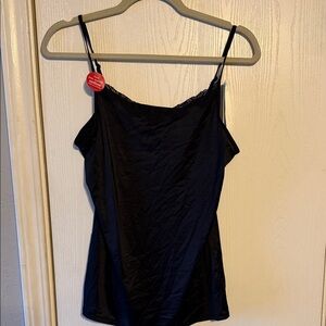 Vanity Fair Black Lace Trim Camisole
